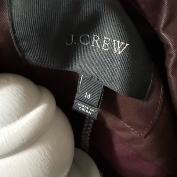 J. Crew The Downtown Field Jacket Waxed Cotton M Burgandy - Picture 3 of 5
